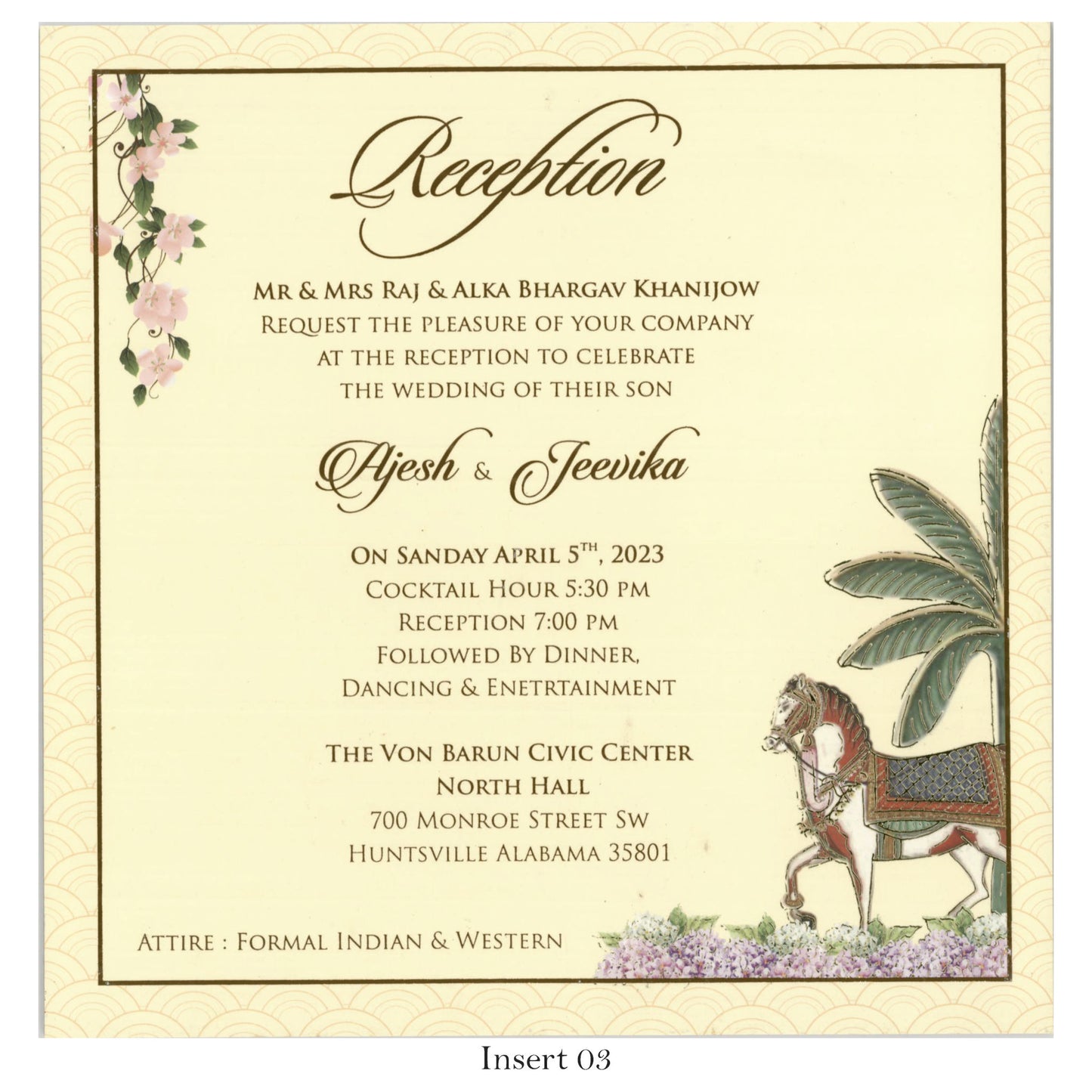 Traditional Designer Wedding Card | SS-5015D