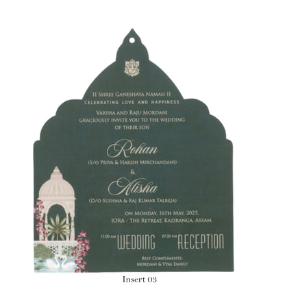 Palace Theme Based Laser cut Wedding Card | SS-2309