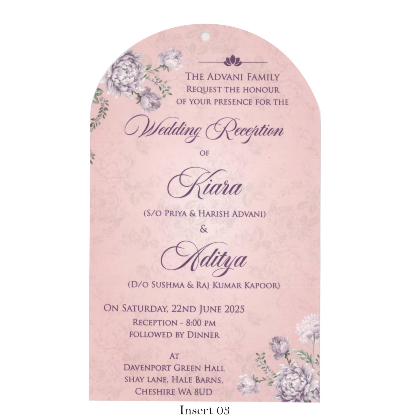 Beautiful Laser Cut Wedding Card - Floral Fusion | SS-2310