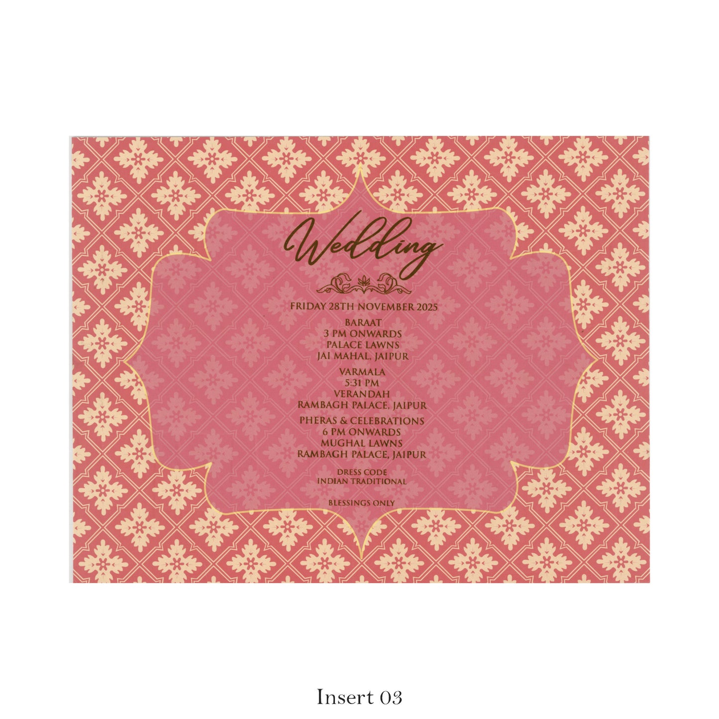 Designer Floral Fusion Wedding Invitation Card | SS-8121