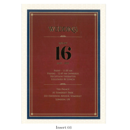 Classy Wedding Card | SS-2486