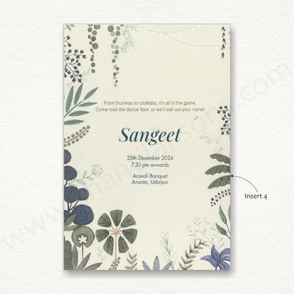 Designer Floral Wedding Card | SS - 8133