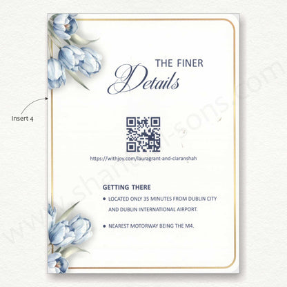 Elegant Floral Wedding Card | SS - 80151