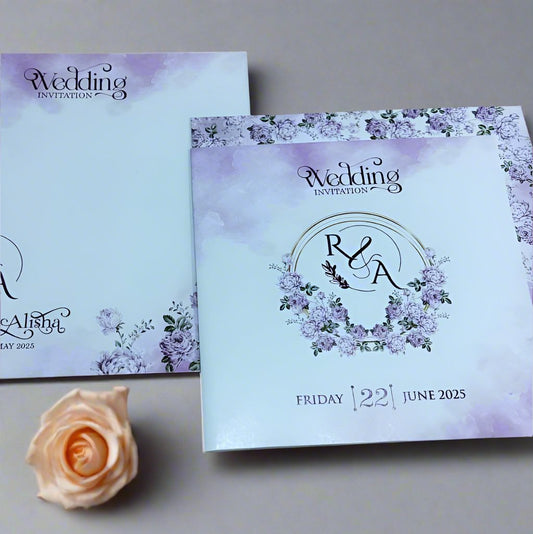 Elegant Wedding Card with Floral Touch | SS-2341