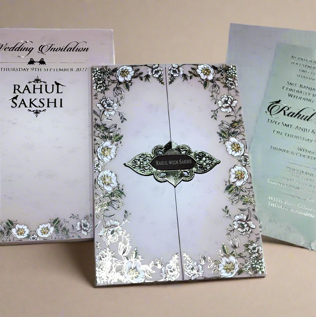 Elegant Wedding Card with Beautiful Floral Touch | SS-1215