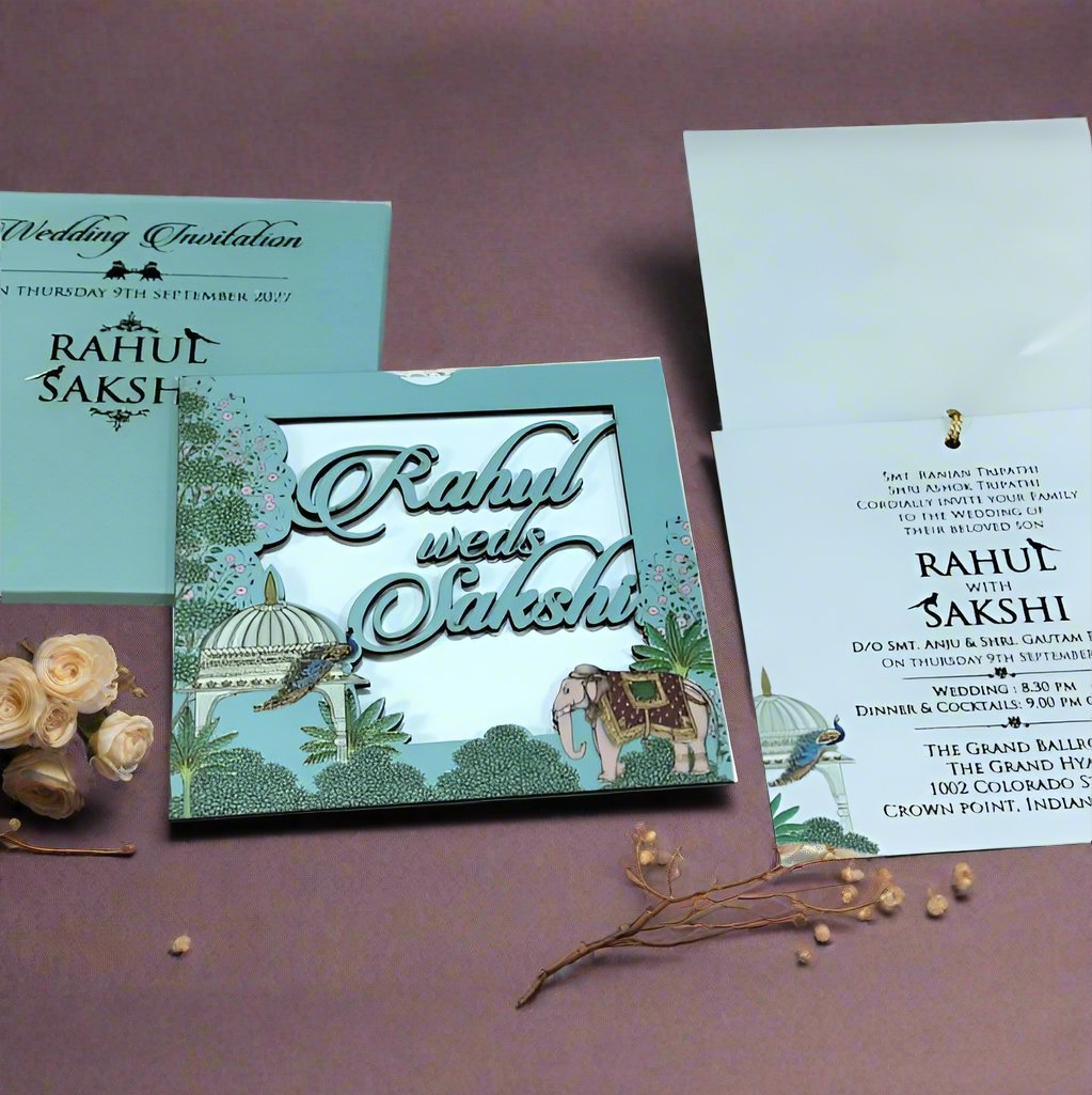 Royal Laser Cut Wedding Card | SS-1231