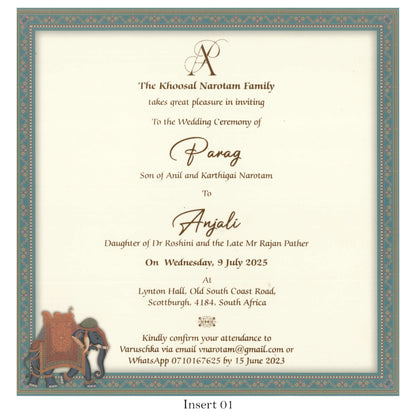 Classy Traditional Wedding Card | SS-2413