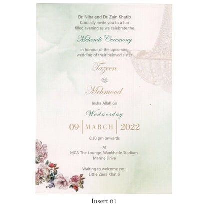 Floral Pastel Wedding Invitation | SS - 8003