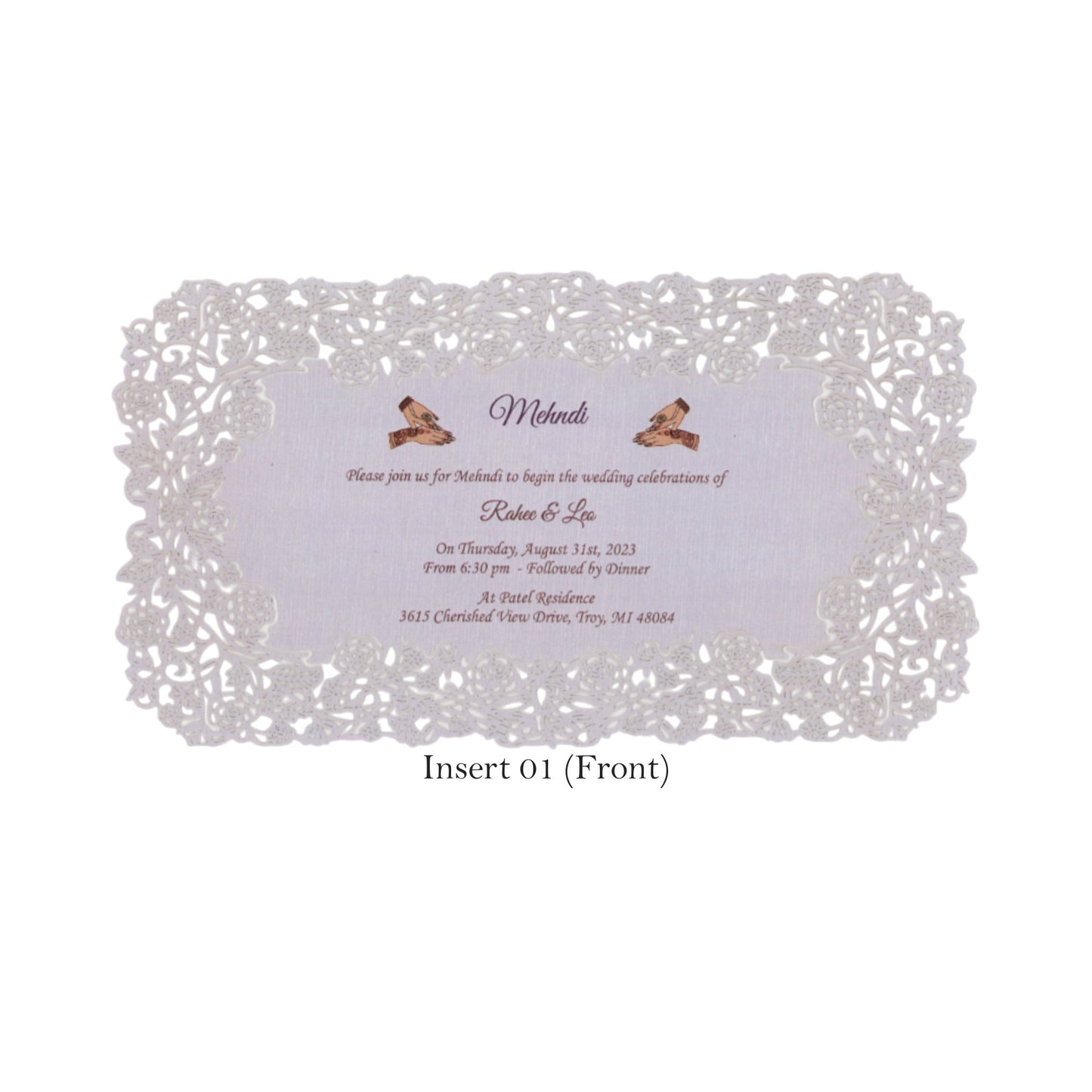 Elegant Laser-Cut Designer Card | SS - 8030