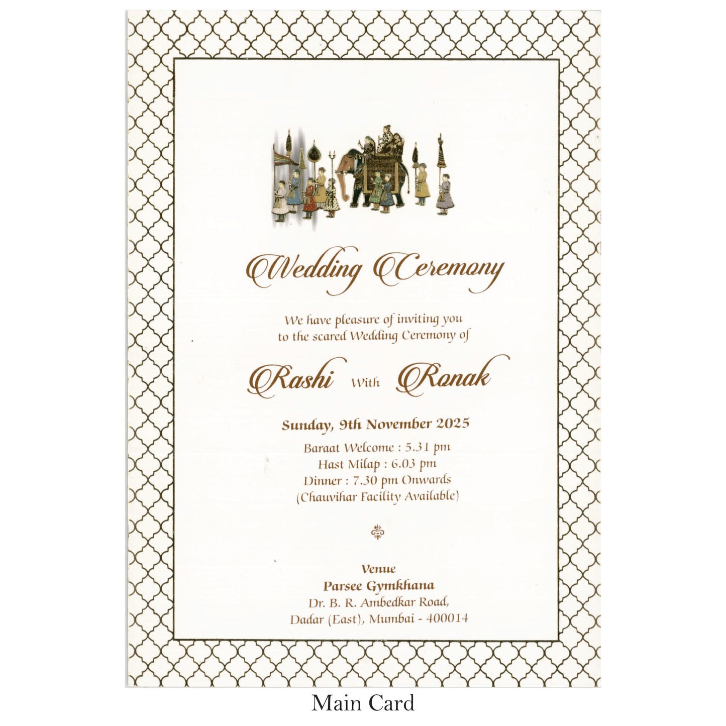 Designer Wedding Card | SS-5008 D