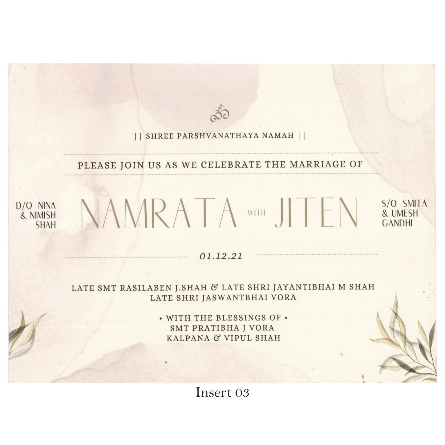 Designer Wedding Invitation Card | SS - 8044