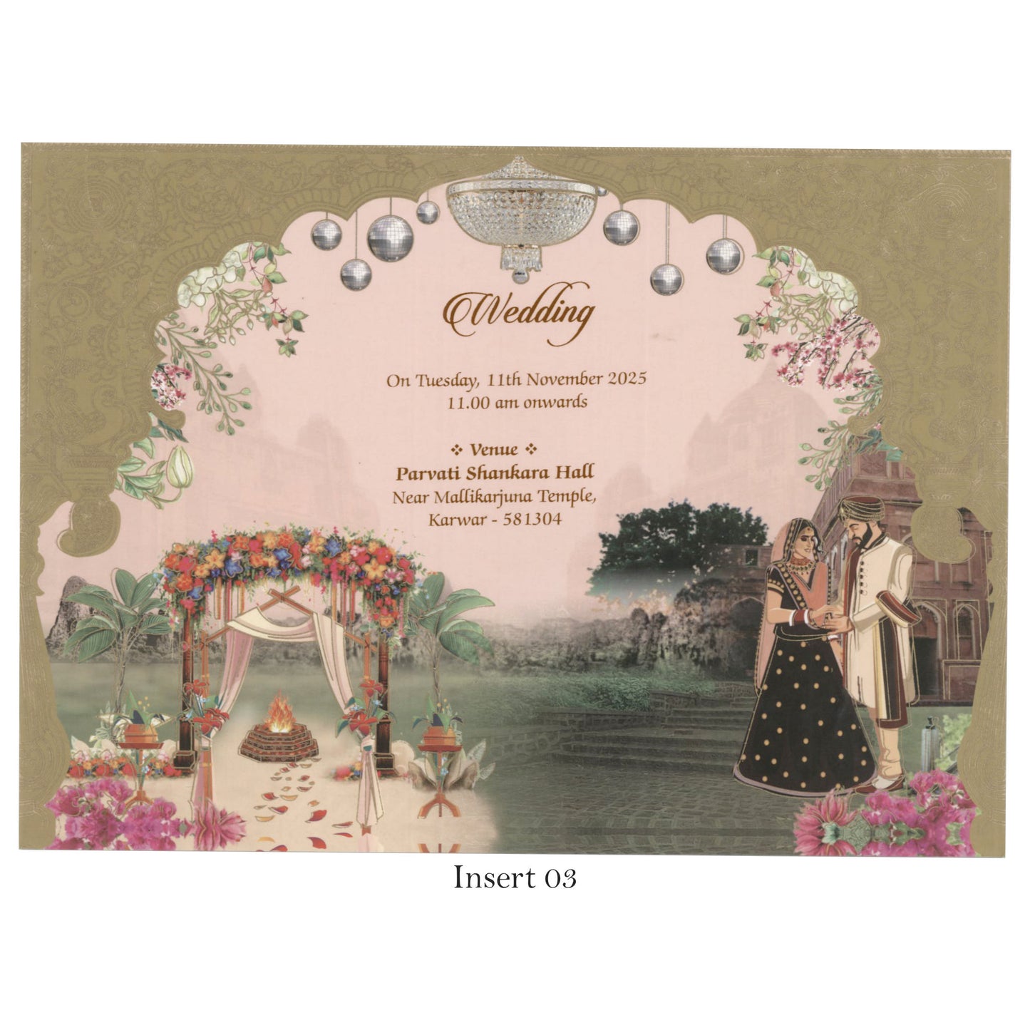 Designer Wedding Card | SS-5007 D