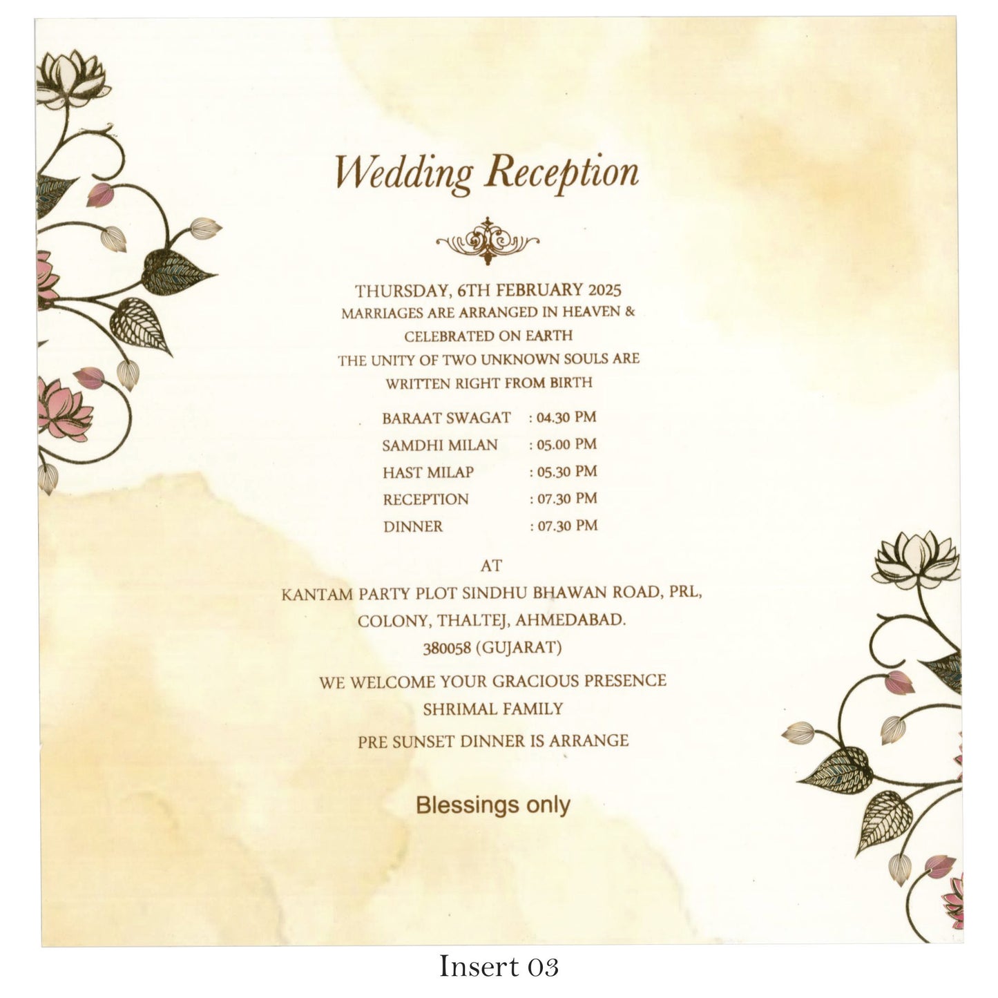 Designer Wedding Card | SS-5005 D