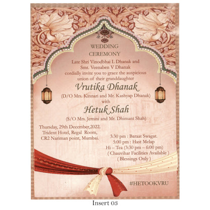 Fusion Wedding Card with Traditional Wedding Elements | SS - 8042