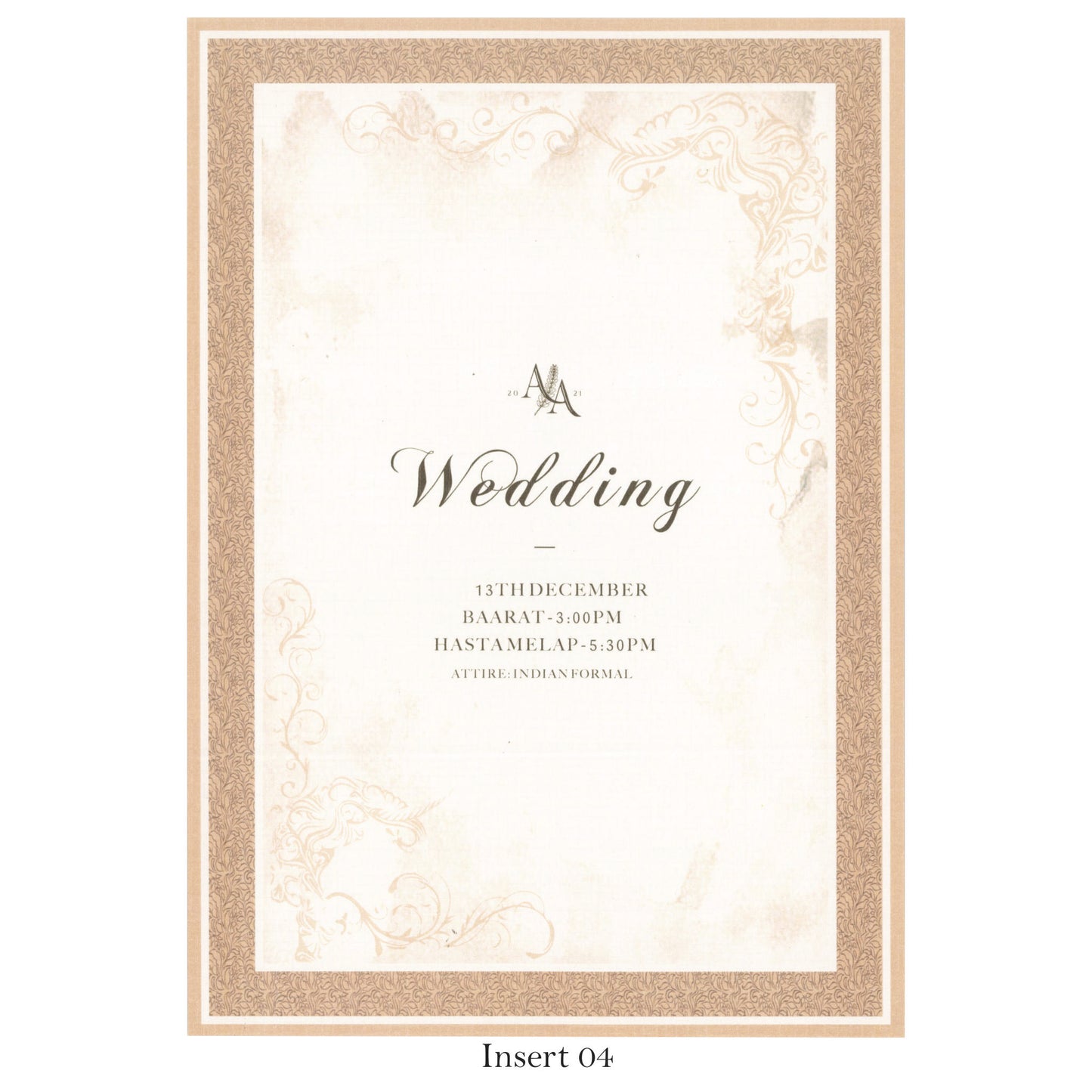 Designer Elegant Wedding Invitation | SS - 8037