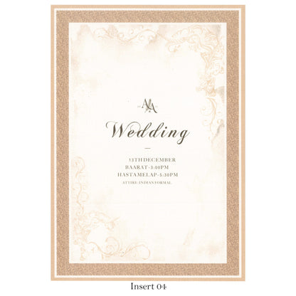 Designer Elegant Wedding Invitation | SS - 8037