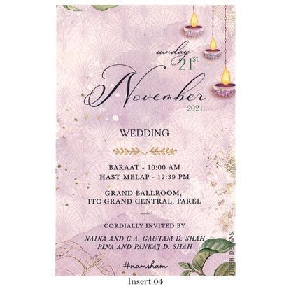 Pastel & Vibrant Wedding Invitation | SS - 8049