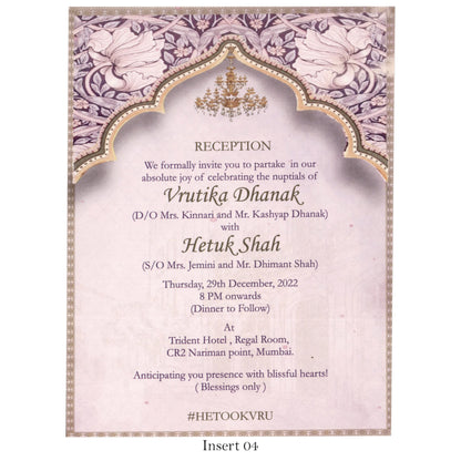 Fusion Wedding Card with Traditional Wedding Elements | SS - 8042