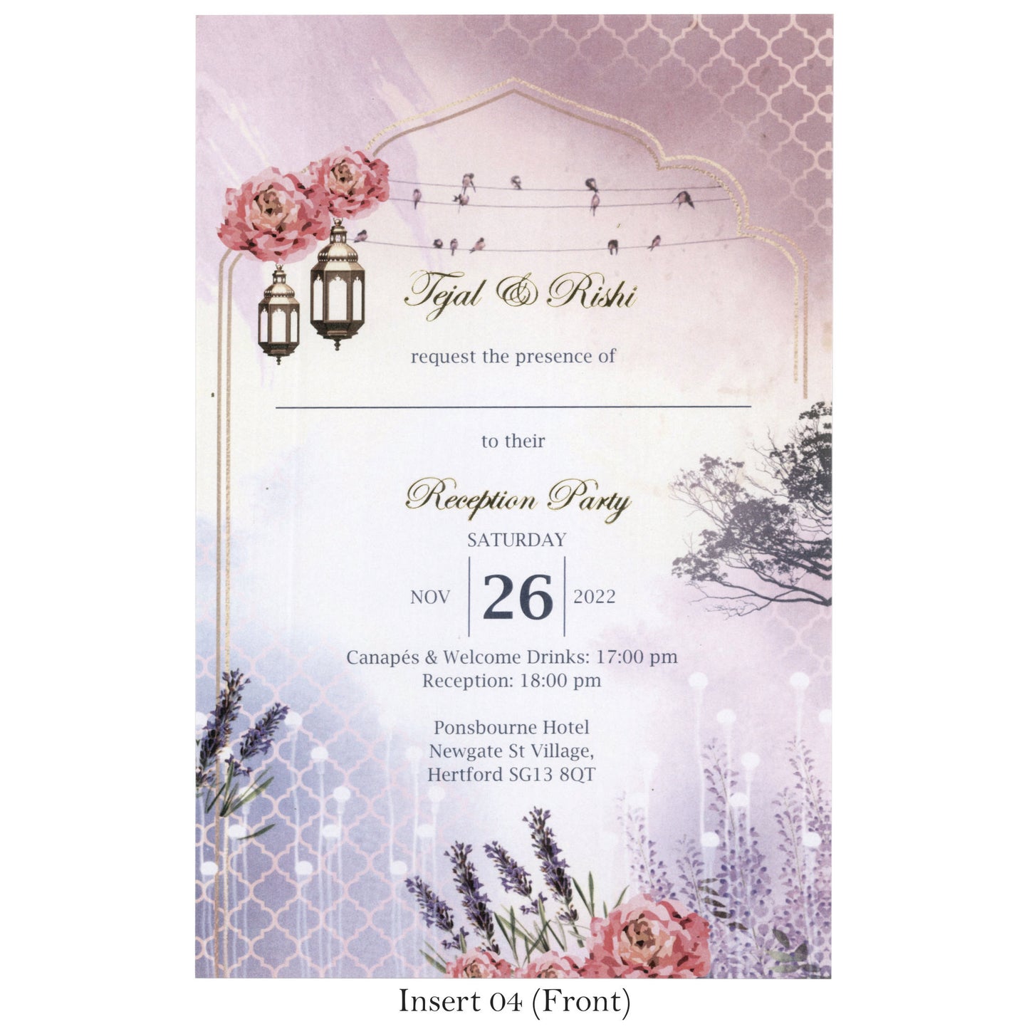 Fusion Splendor: Designer Card with Traditional Elements and Splash of Colors | SS - 8031