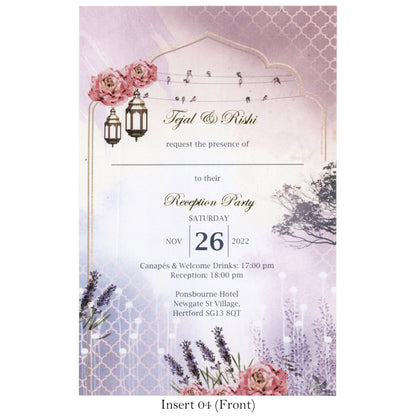 Fusion Splendor: Designer Card with Traditional Elements and Splash of Colors | SS - 8031