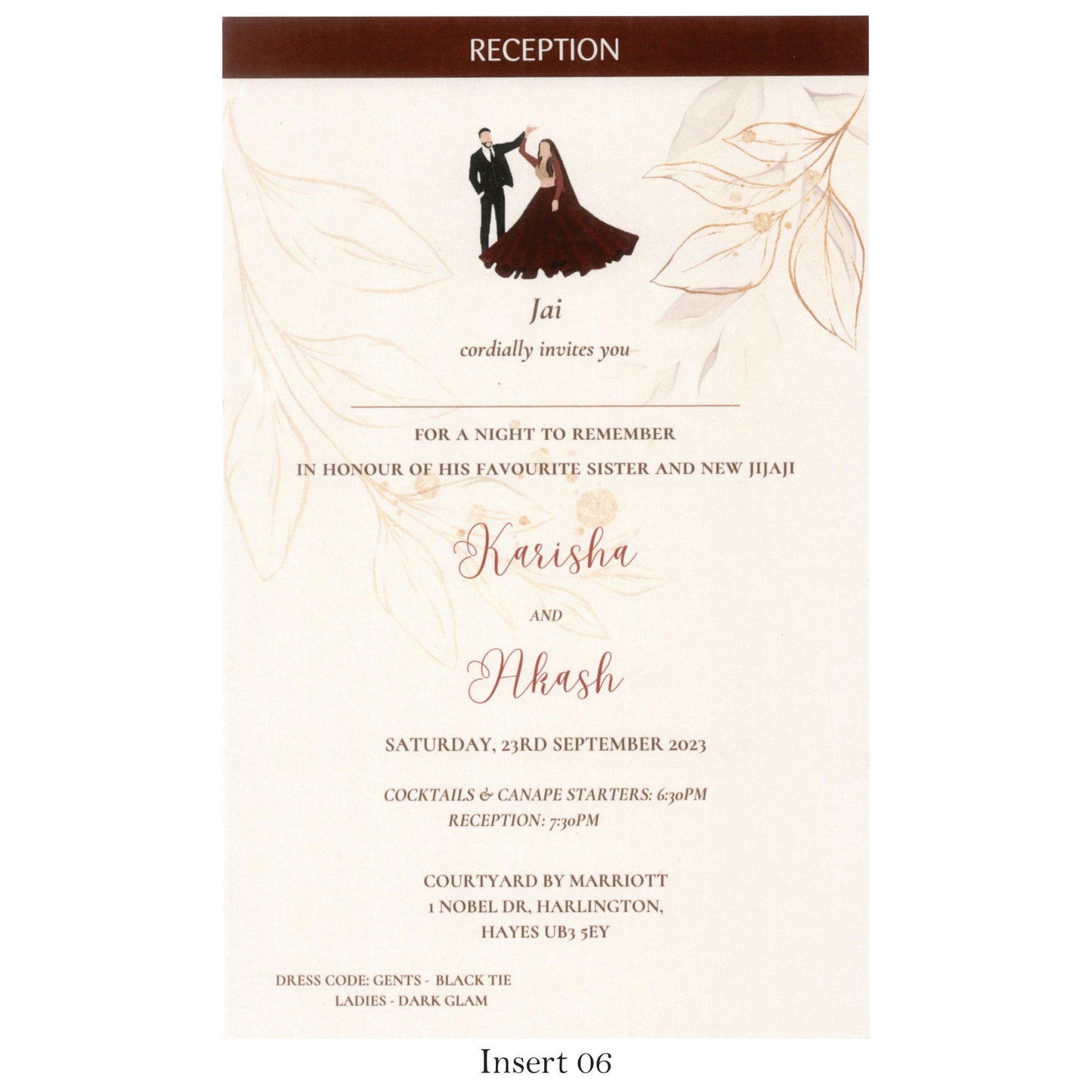 Elegant Fusion: Traditional and Simplistic Wedding Card | SS - 8024