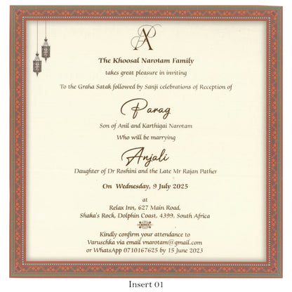 Classy Traditional Wedding Card | SS-2413