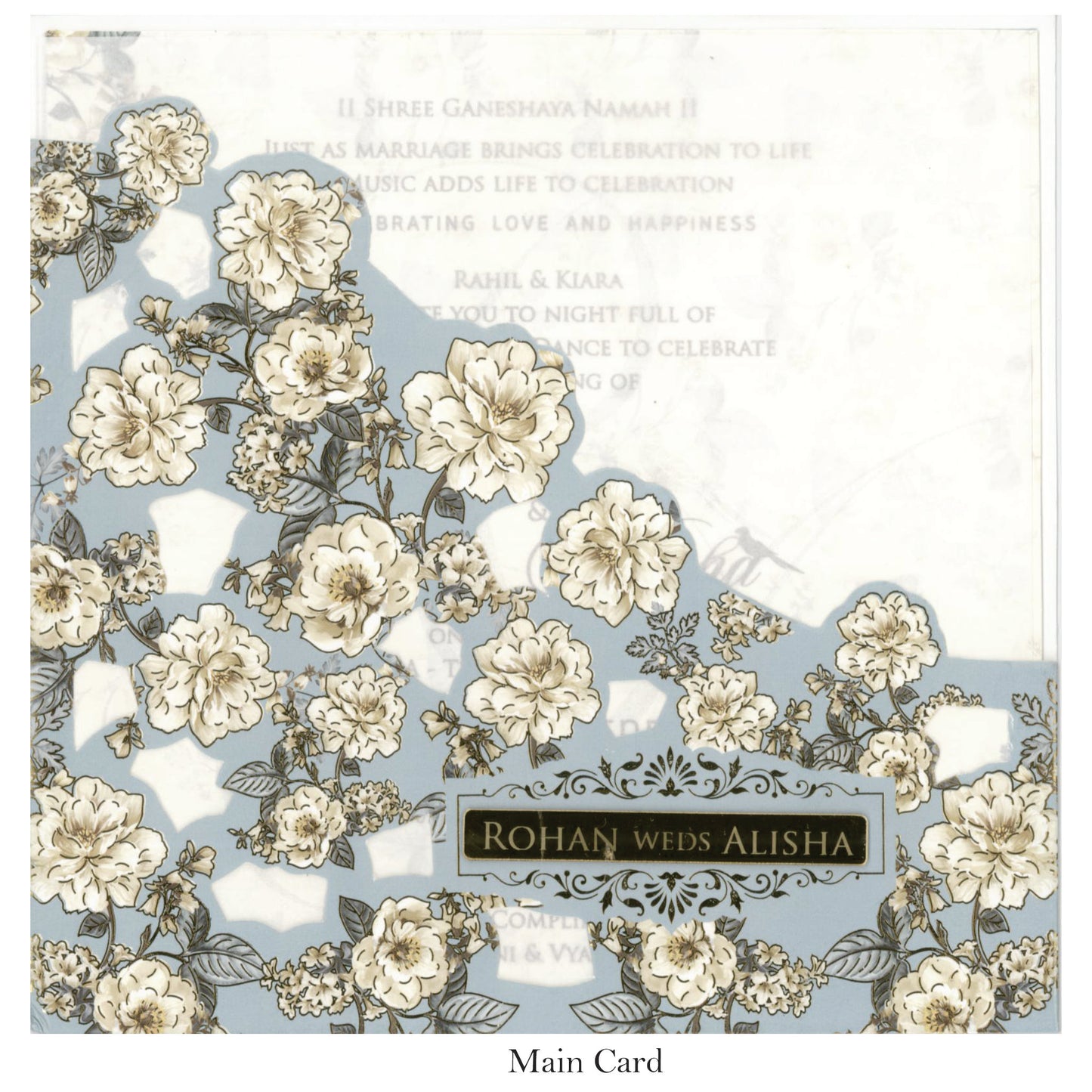 Floral Wedding Card with Tracing Sheet | SS-1618