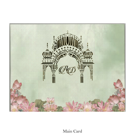 Floral Theme Based Designer Wedding Card | SS-8118