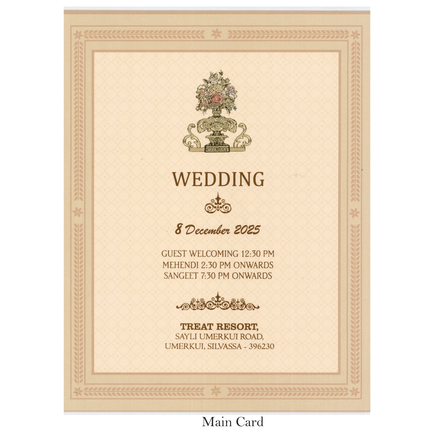 Designer Wedding Card | SS-8124