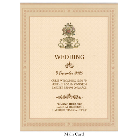 Designer Wedding Card | SS-8124