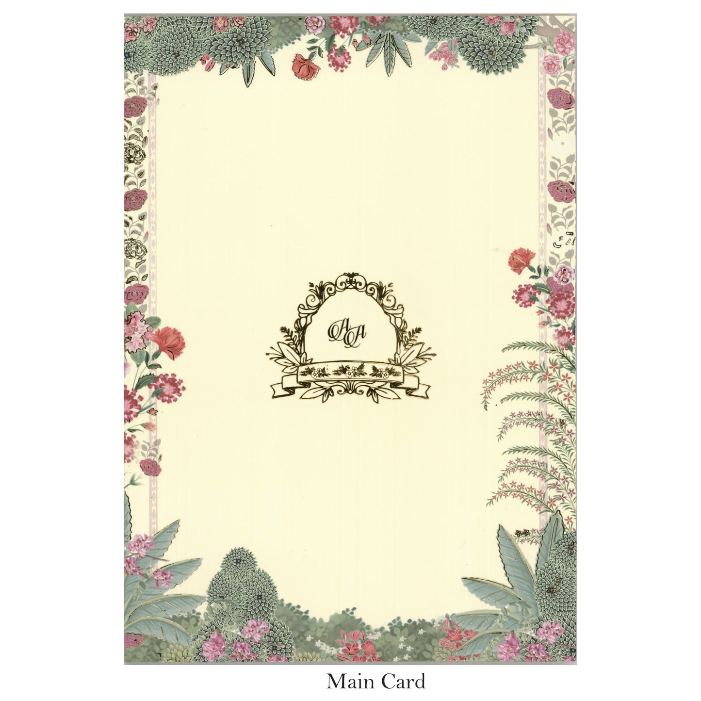 Floral Fusion Designer Wedding Card | SS-8122