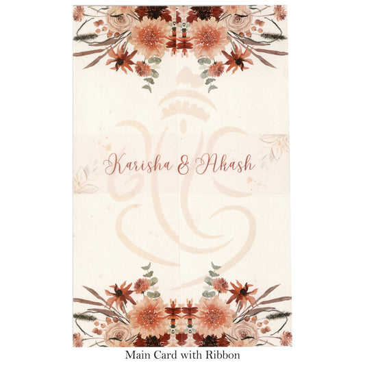 Elegant Fusion: Traditional and Simplistic Wedding Card | SS - 8024