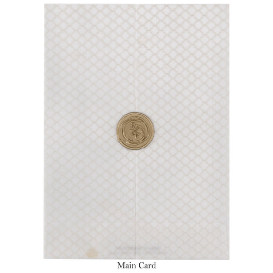 Classic Elegance: Wax-Sealed Wedding Cards | SS - 8007