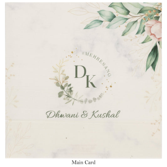 Royal Marble Elegance: Classy Card with Traditional Elements | SS - 8032