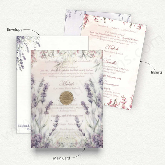 Floral Classy Wedding Card | SS - 80147