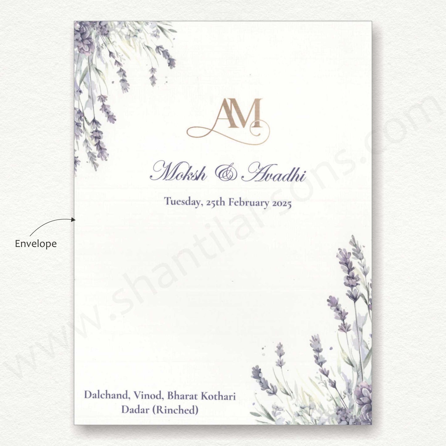 Floral Classy Wedding Card | SS - 80147