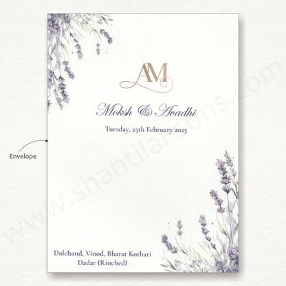 Floral Classy Wedding Card | SS - 80147