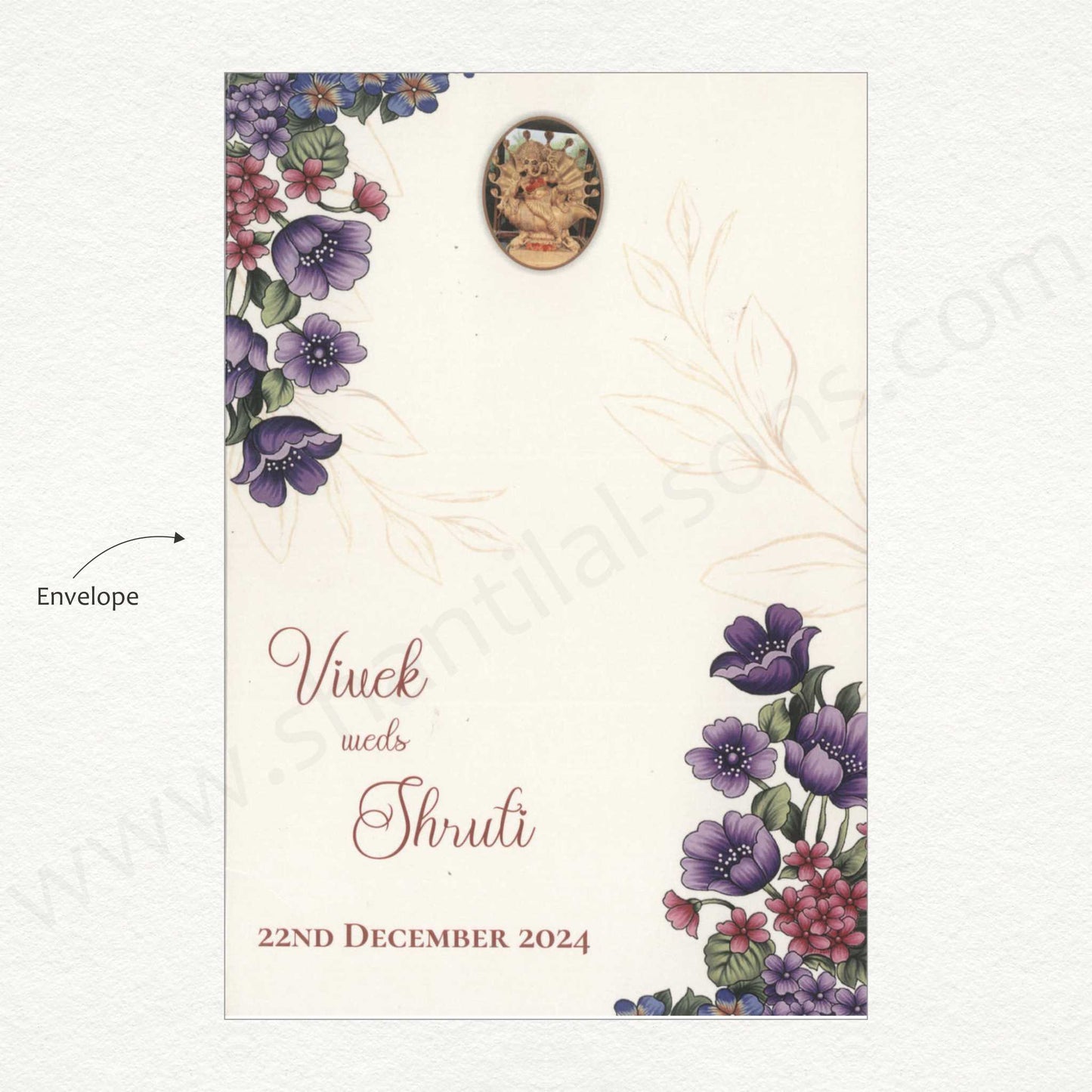 Designer Floral Wedding Invitation Card | SS -8138