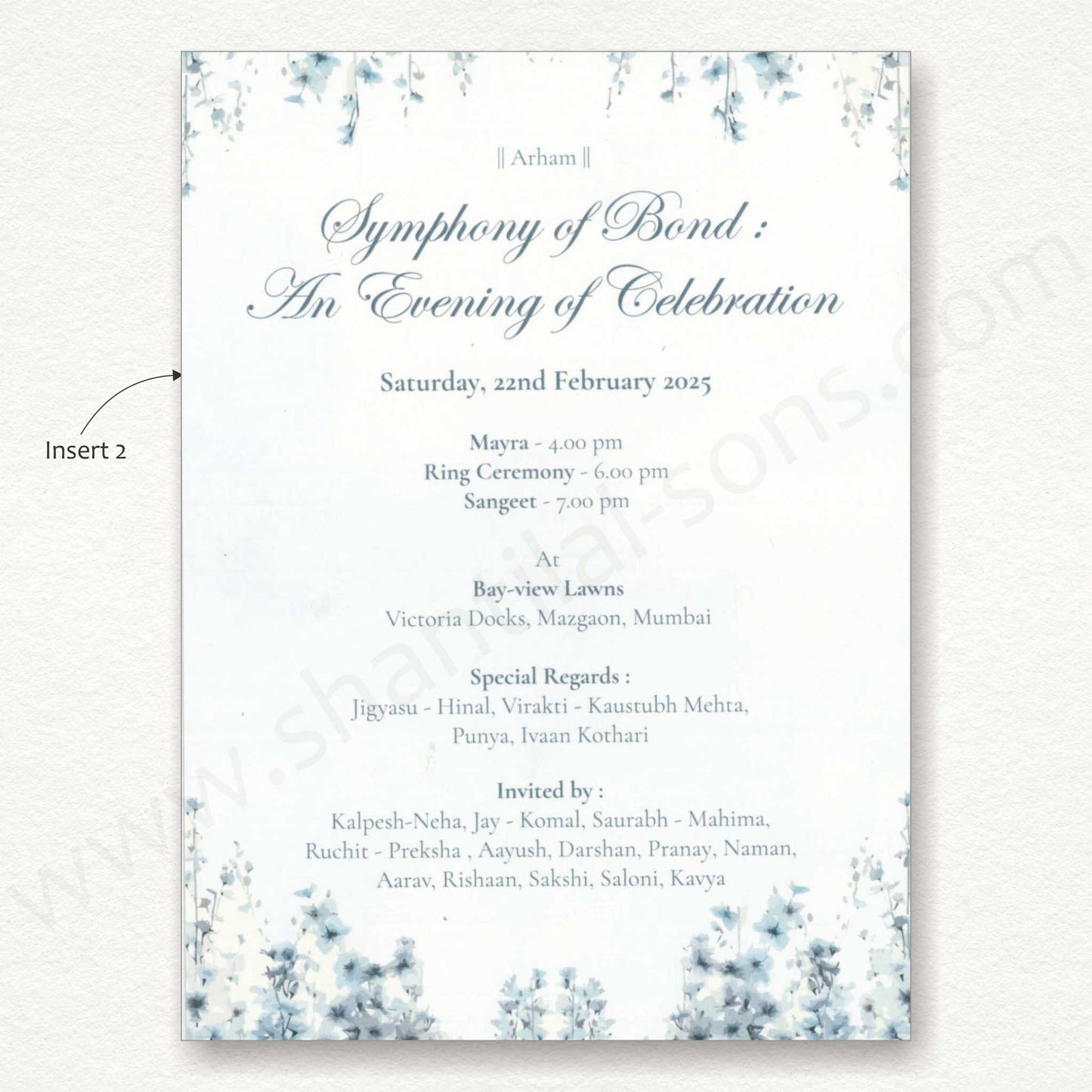 Floral Classy Wedding Card | SS - 80147