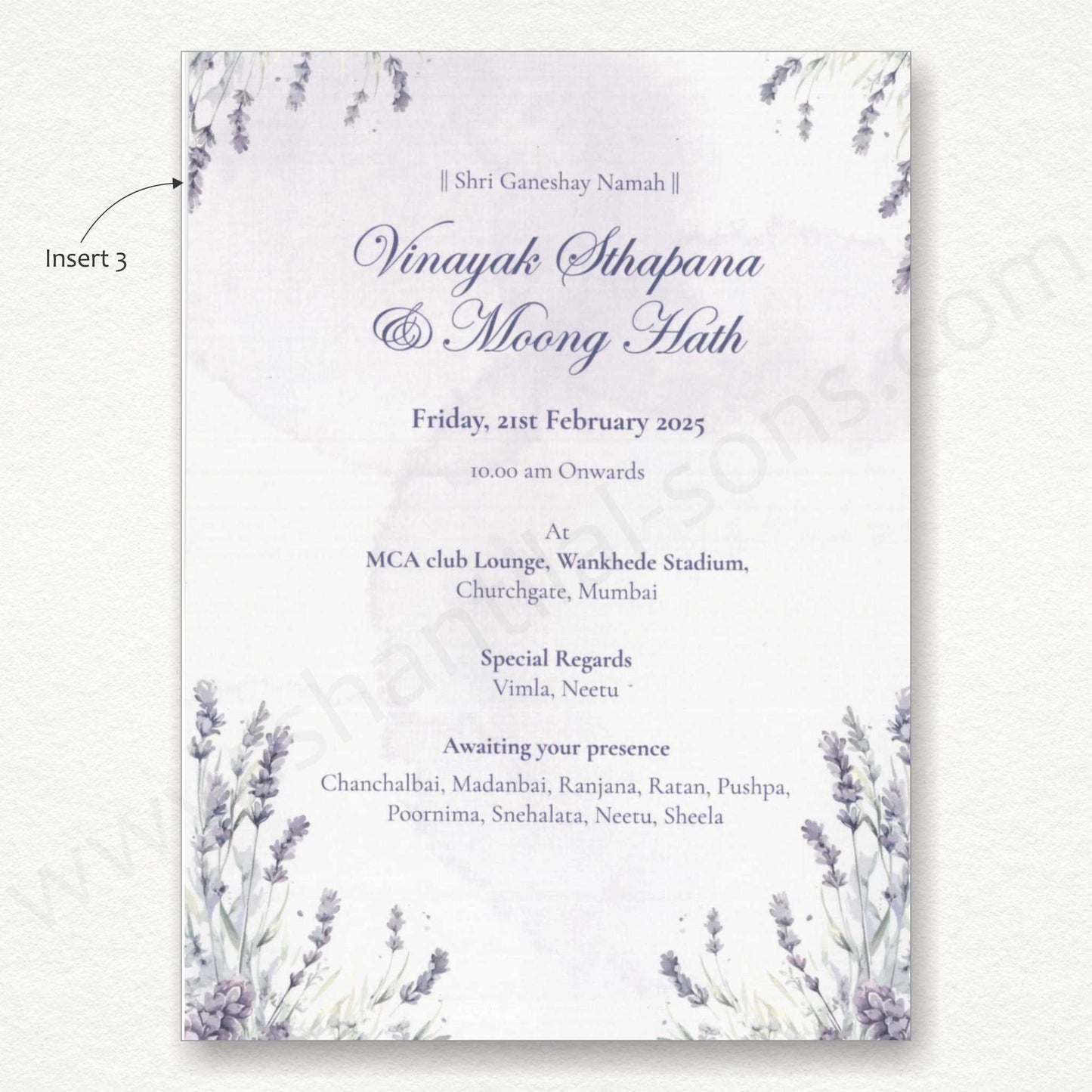 Floral Classy Wedding Card | SS - 80147