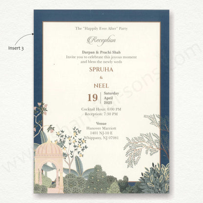 Pichwai Designer Wedding Invitation Card | SS - 8093