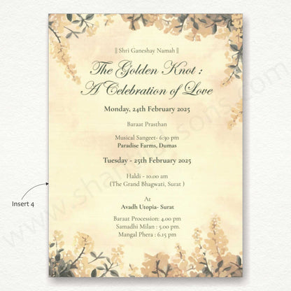 Floral Classy Wedding Card | SS - 80147