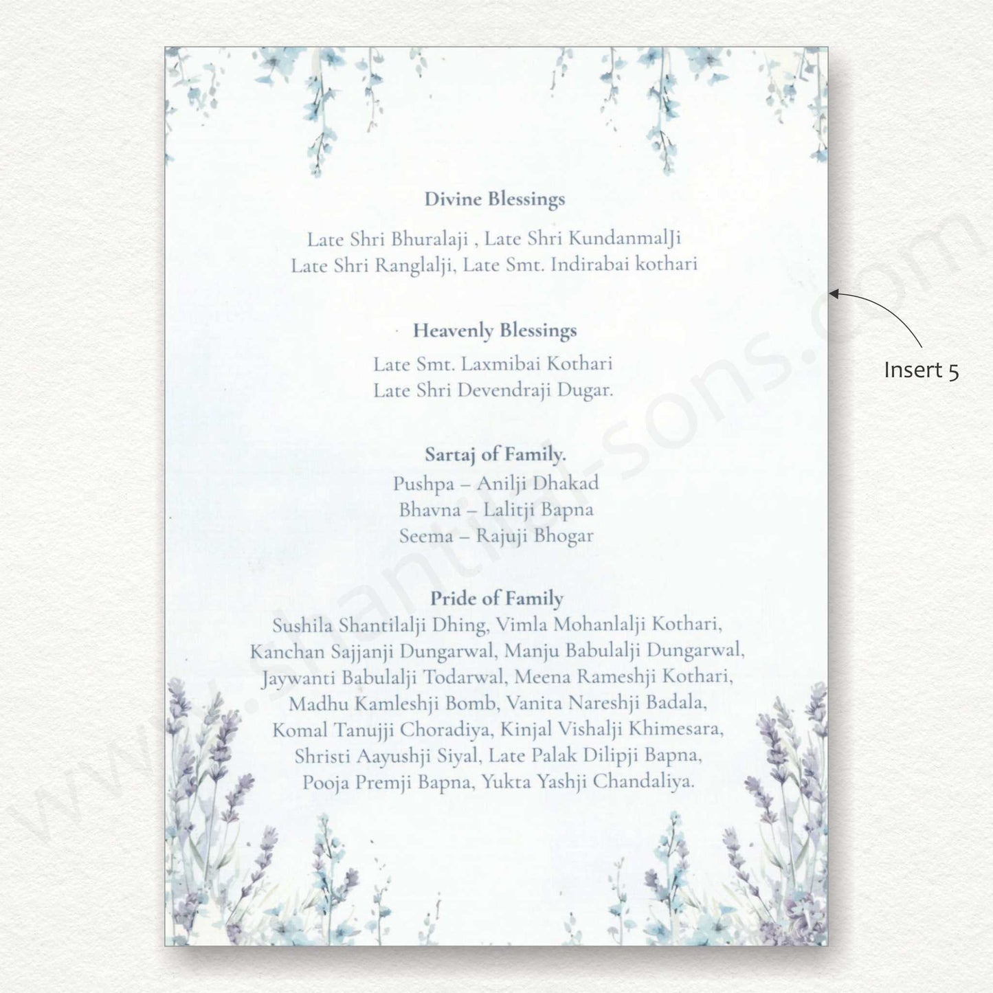 Floral Classy Wedding Card | SS - 80147