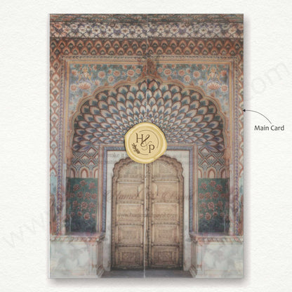 Regal Elegance: Vintage Royal Door Theme Card | SS - 8014