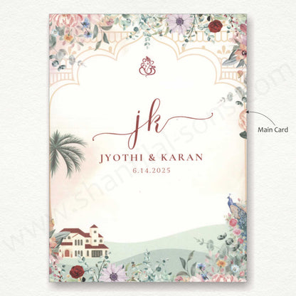 Elegant Designer Wedding Card | SS - 8141