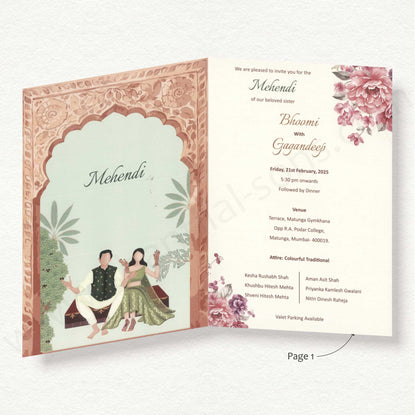 Floral Designer Wedding Invitation Card Bag Style | SS - 80157