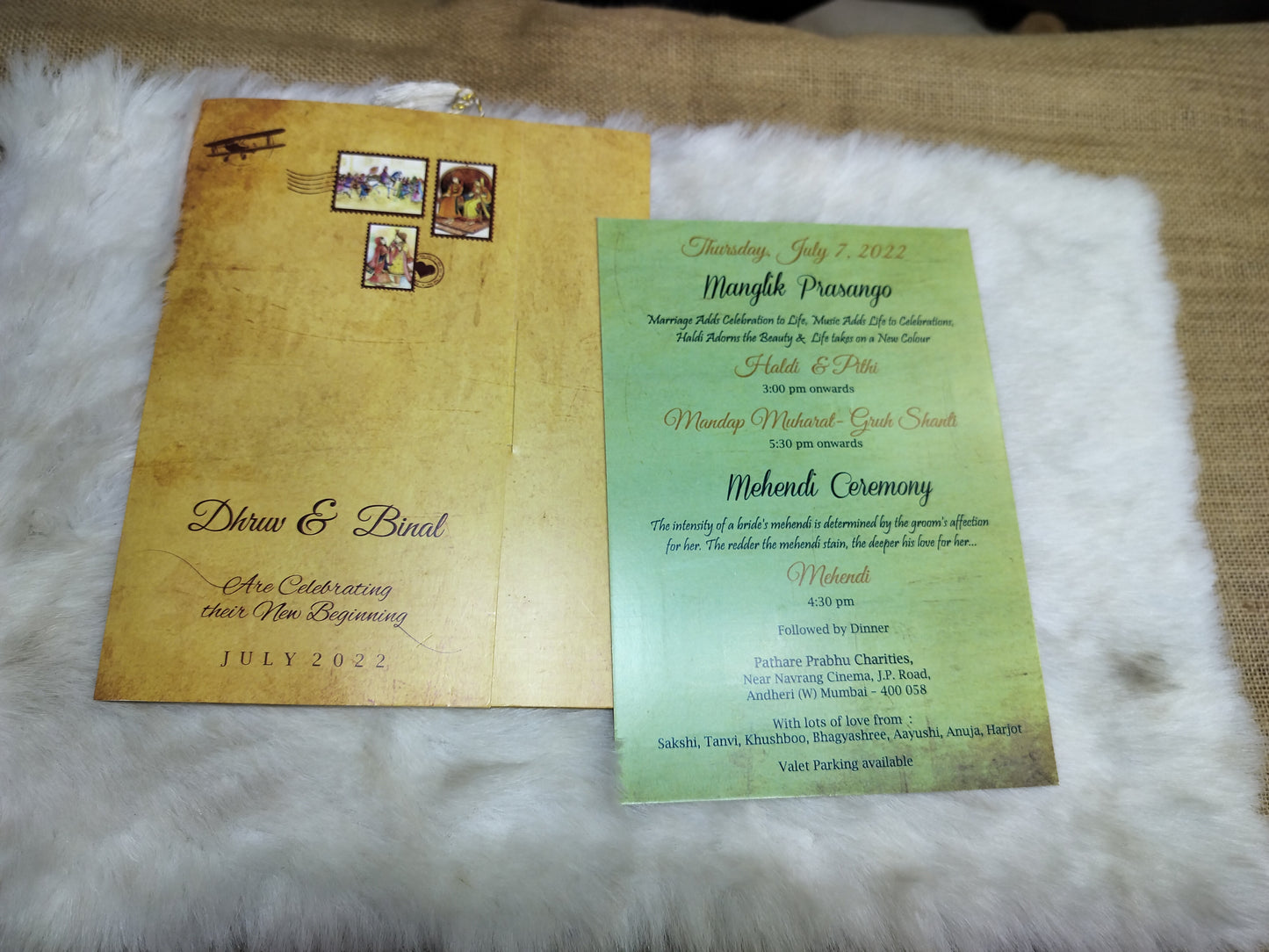 Traditional Wedding Invitation with Event Based Themed Inserts | SS - 8048