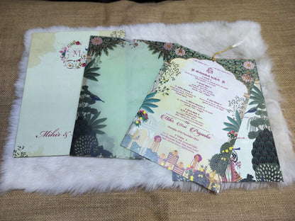 Pichwai Wedding Card with Shreenathji | SS - 8001