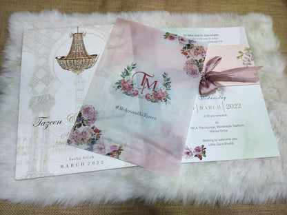 Floral Pastel Wedding Invitation | SS - 8003