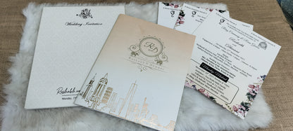 Manhattan Skyline : Elegant Pastel Wedding Card | SS - 8011